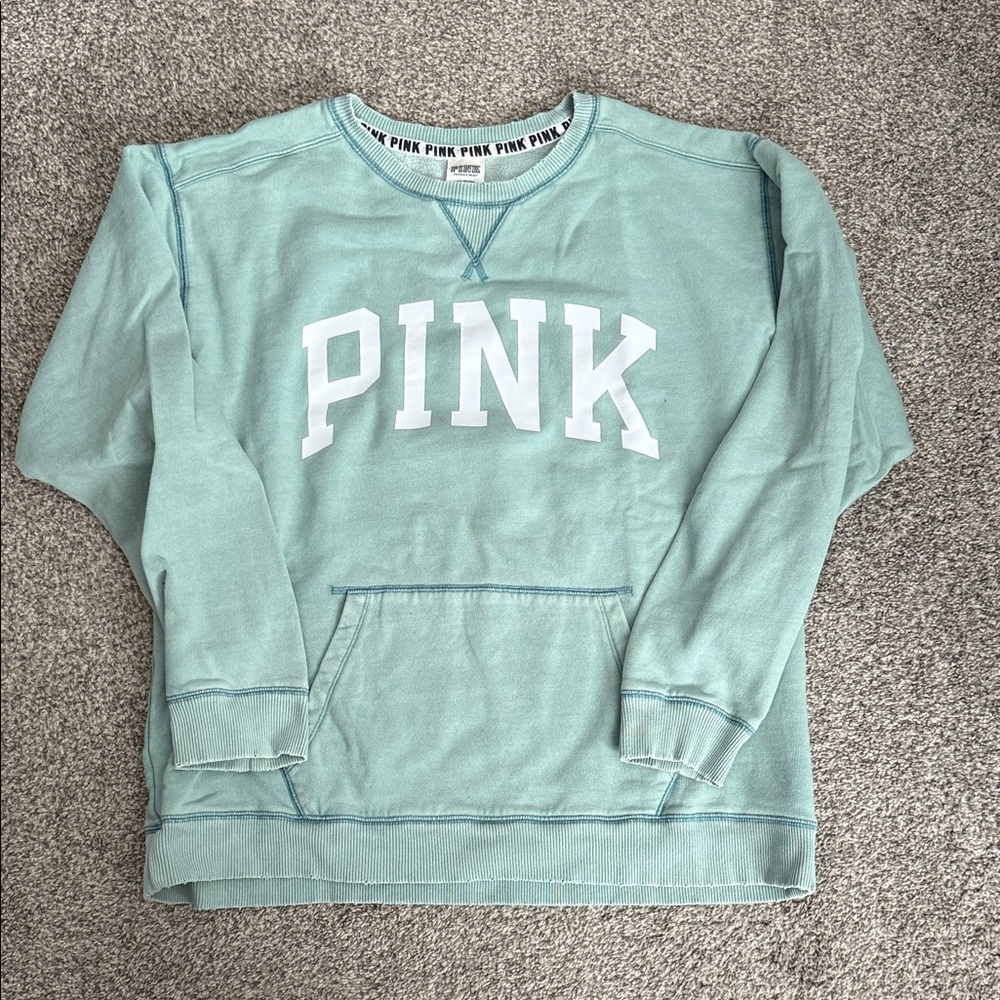 PINK Victoria's Secret Light Teal Hoodie